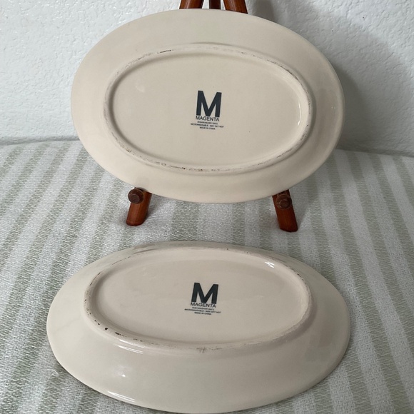 Rae Dunn Vintage Farmhouse By MAGENTA Surf And Sand Plates Set Of 2 - Picture 5 of 5